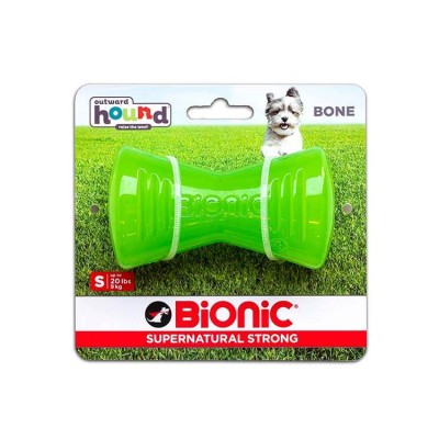 Outward Hound Bionic Opaque Bone Toy Small, Green